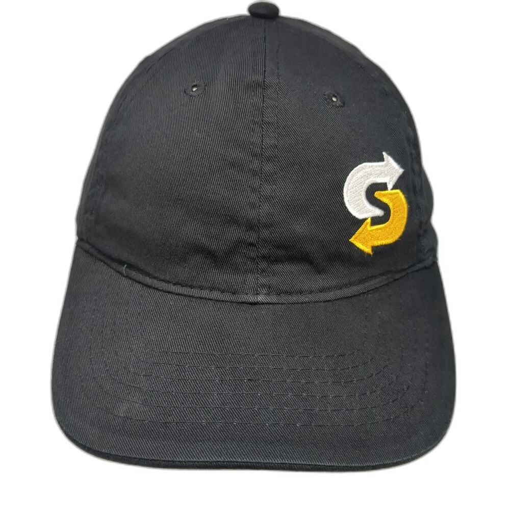 Subway Baseball Cap Black One Size Strapback Embroidered Logo Barco Uniform Hat